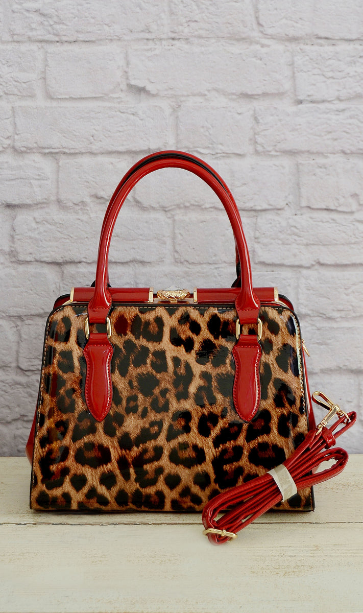 Red discount leopard bag