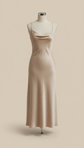 Oatmeal Beige Slip Dress