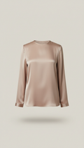 Blush Taupe Silk Blouse