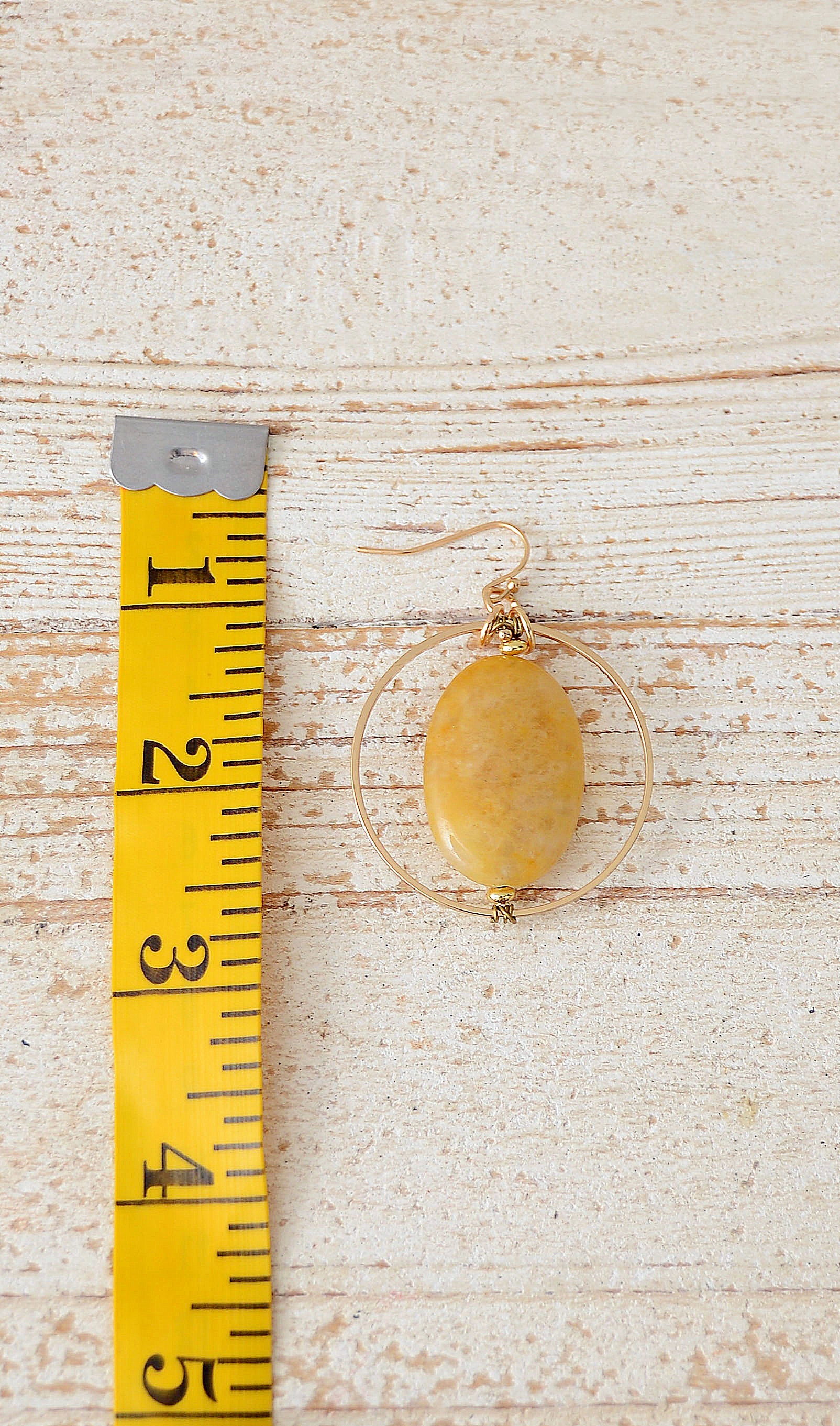 Women's Gold / Yellow Stone Fashion Earrings