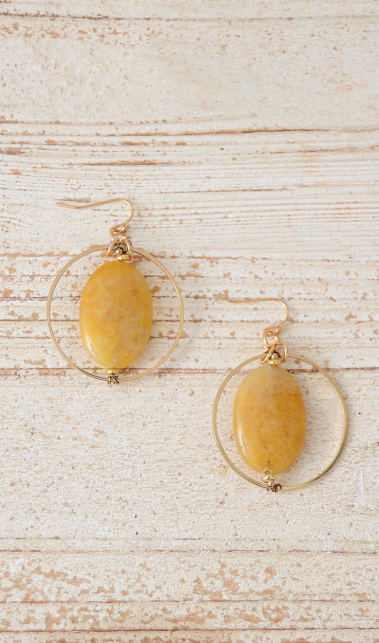 Women's Gold / Yellow Stone Fashion Earrings