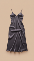 Silk Slip Dress in Midnight Blue