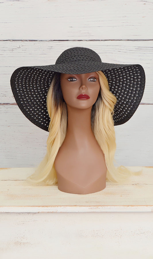 Women's Black Summer Floppy Hat