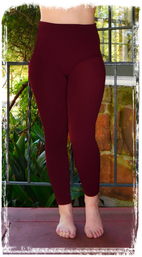 These Ain't Your Walmart Fleece Leggings- Maroon