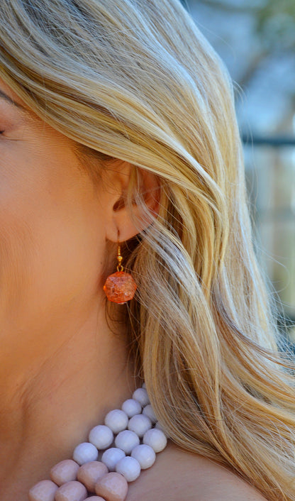 Cluster Of Cuteness Necklace Set-Coral