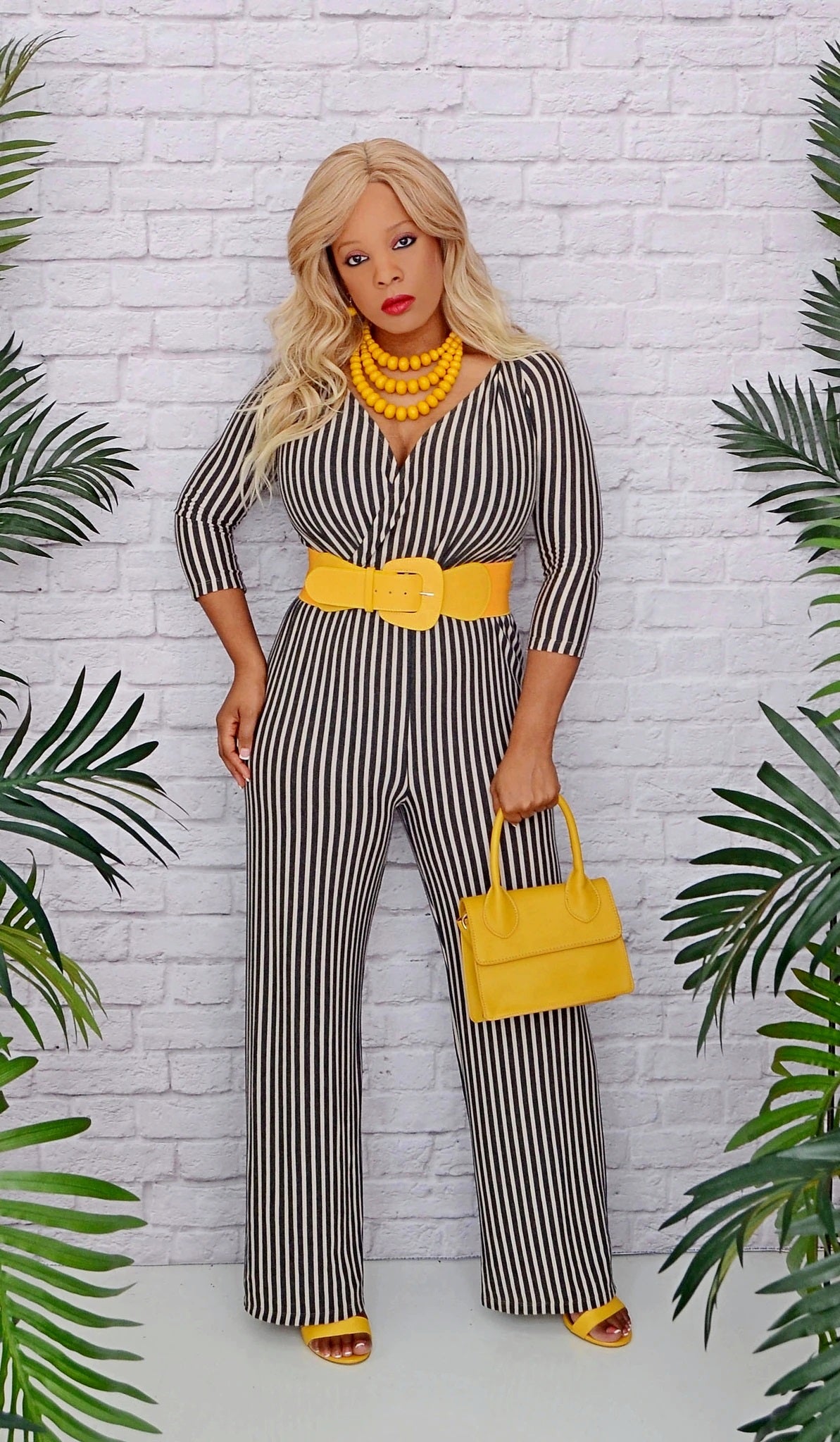 Women's Yellow One Handle Handbag/ Purse