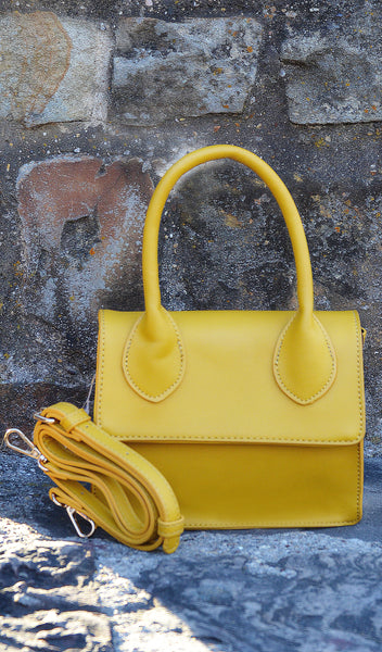 Women's Yellow One Handle Handbag/ Purse