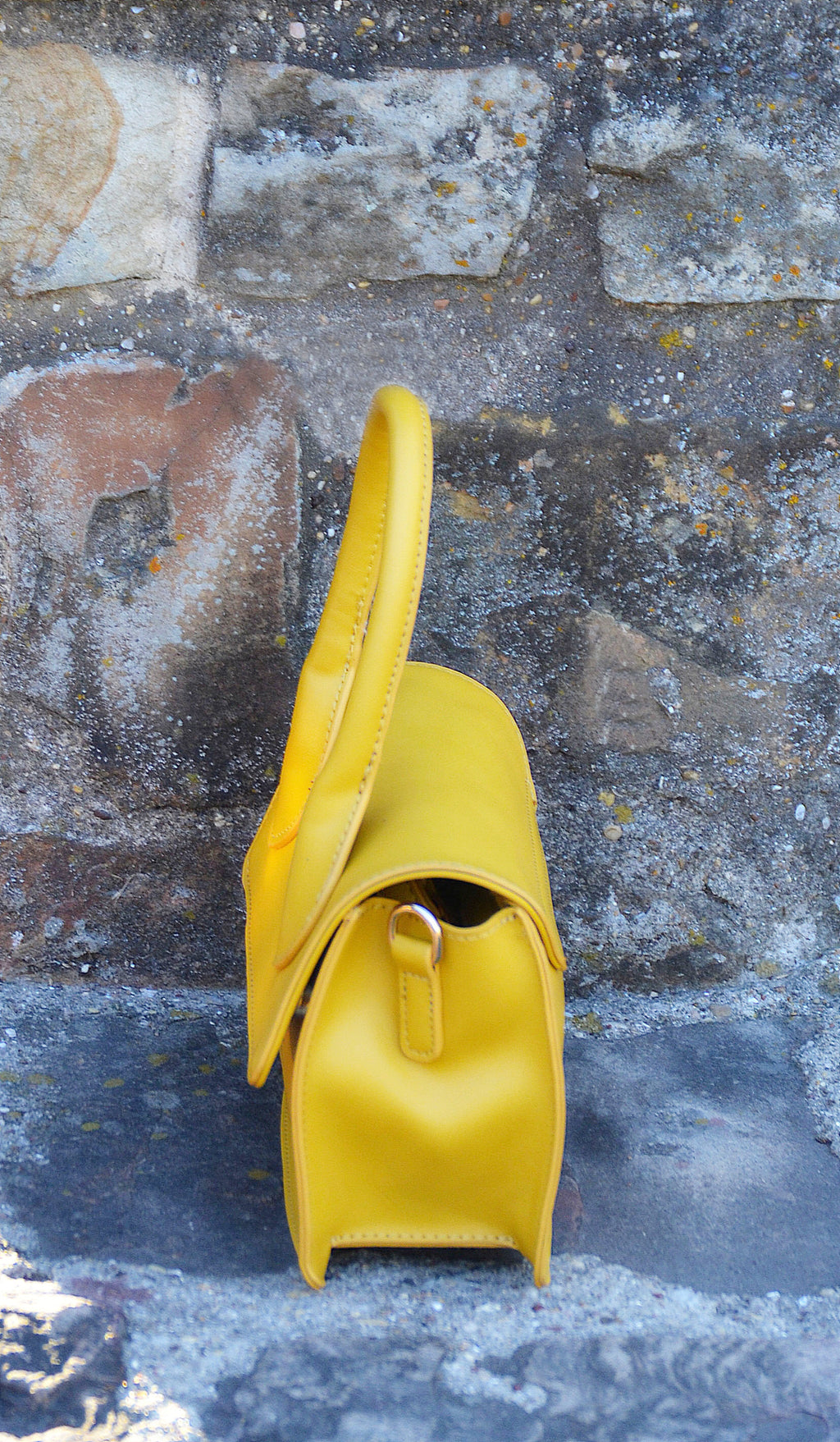 Women's Yellow One Handle Handbag/ Purse