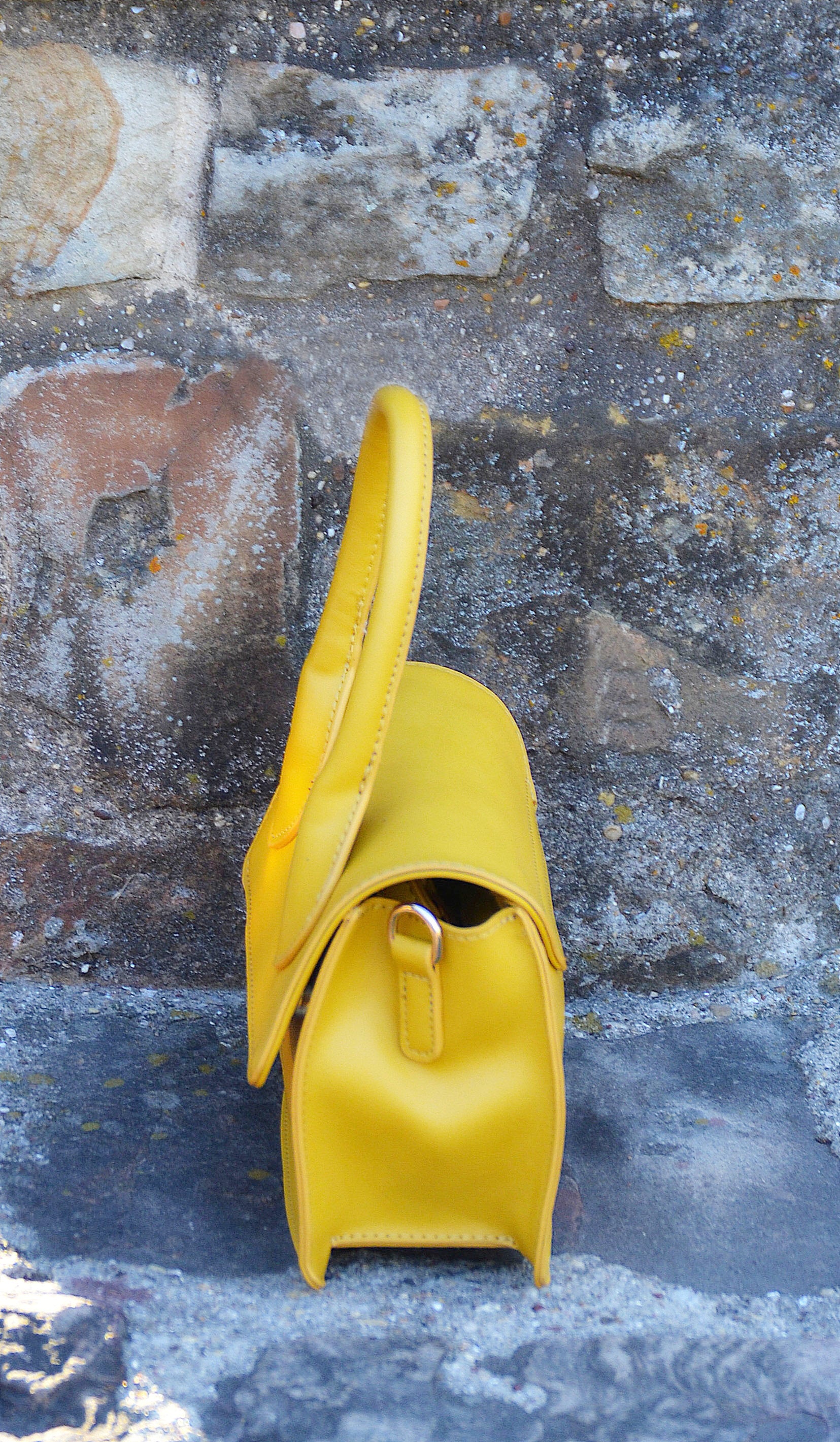 Women's Yellow One Handle Handbag/ Purse