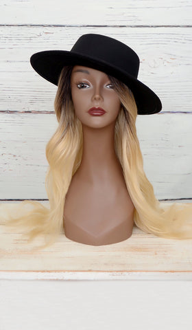 Women's Black Small Brim Fedora Hat