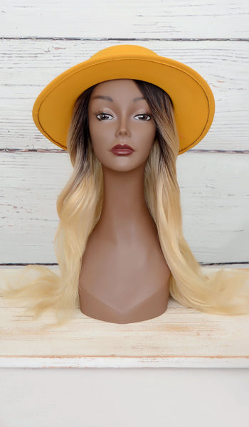 Women's Mustard Yellow Fedora Hat