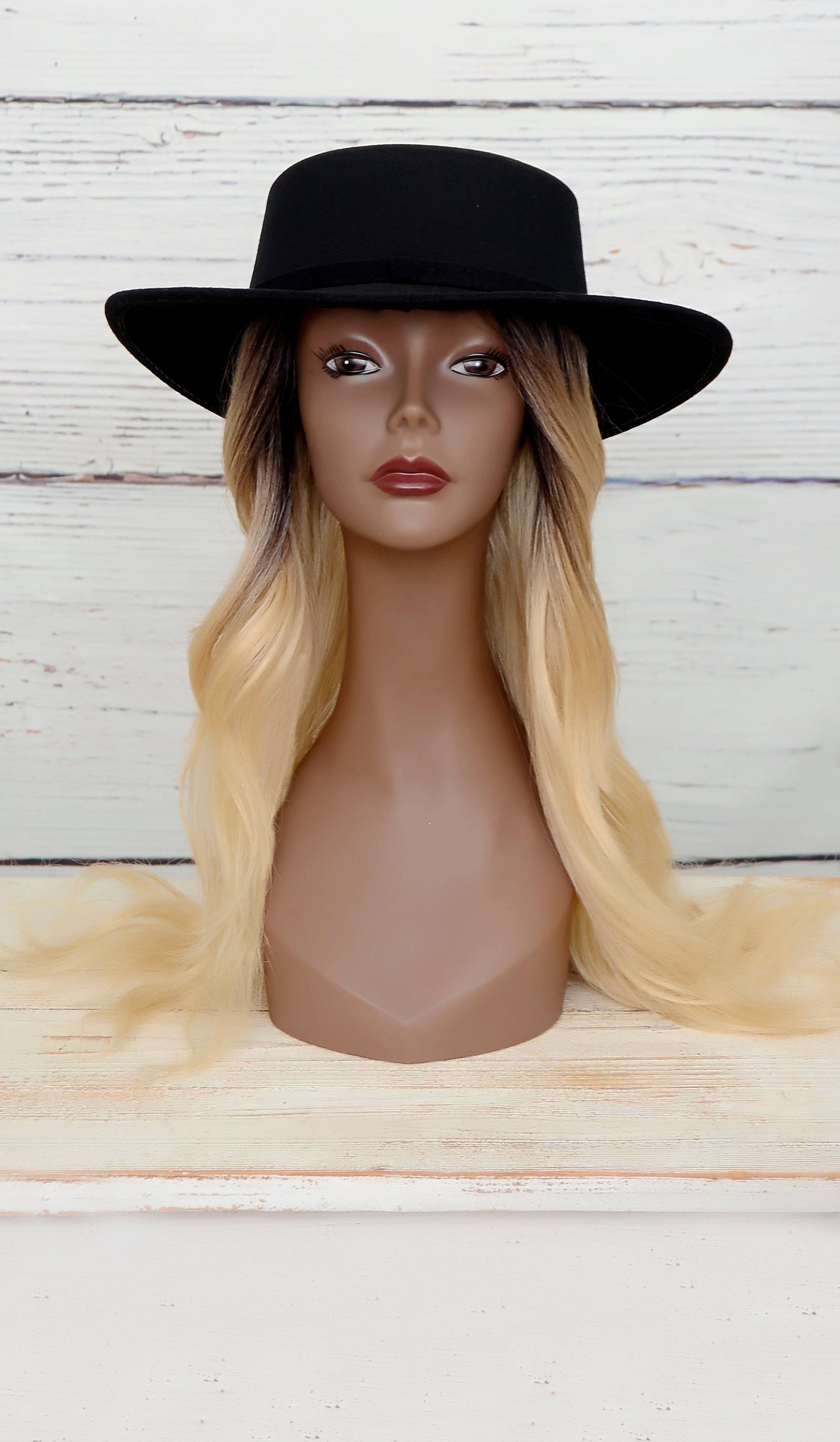 Women's Black Small Brim Fedora Hat
