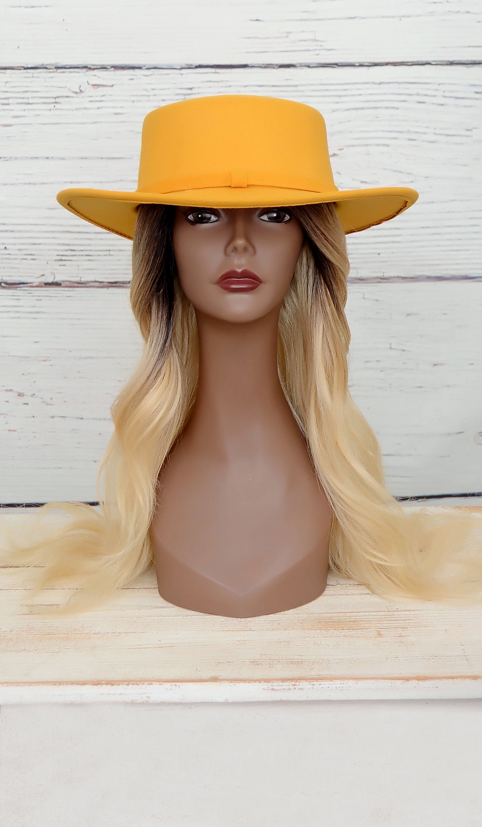 Women's Mustard Yellow Fedora Hat