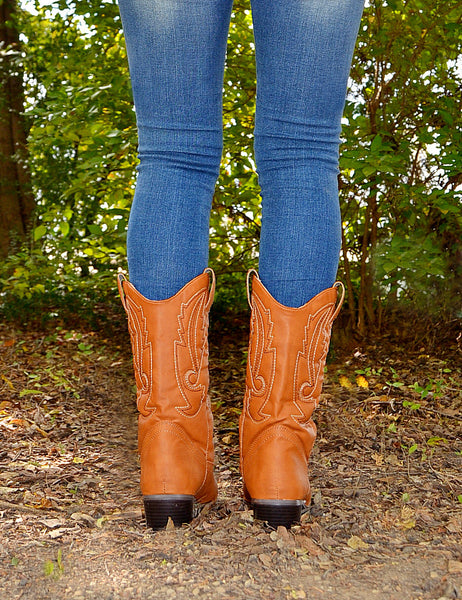 Gone Country Cowgirl Boots-Congnac