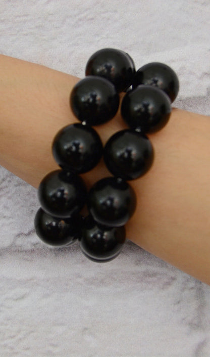 Women's Stretchy Chunky Beaded Bracelet Set