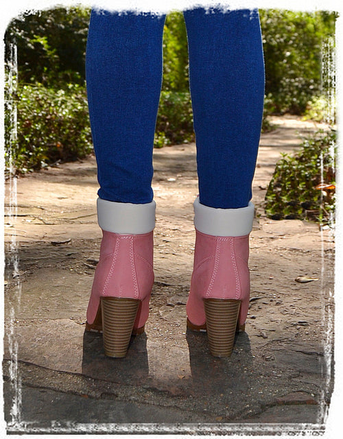 Chic On Chic Wedge Booties-Pink