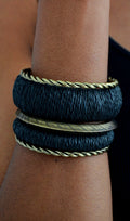 Women's 5 Piece Bohemain Bracelet Set - Bronze/Black