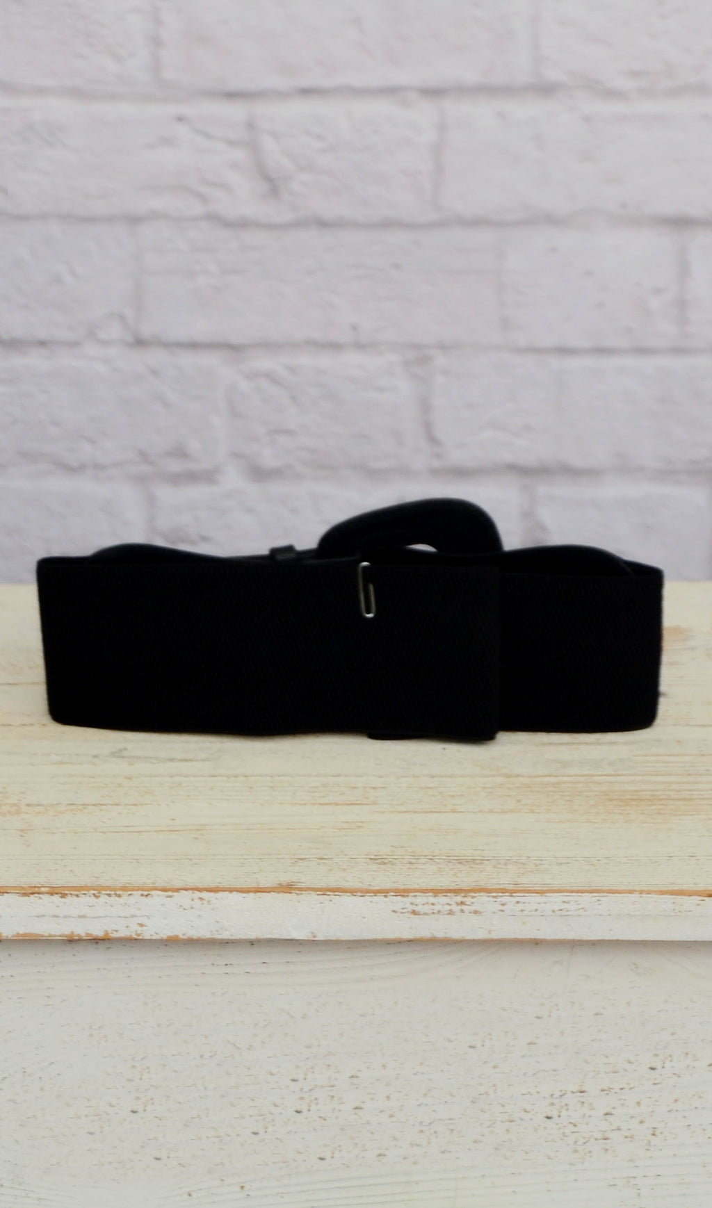 Women's Black Elastic Fashion Belt
