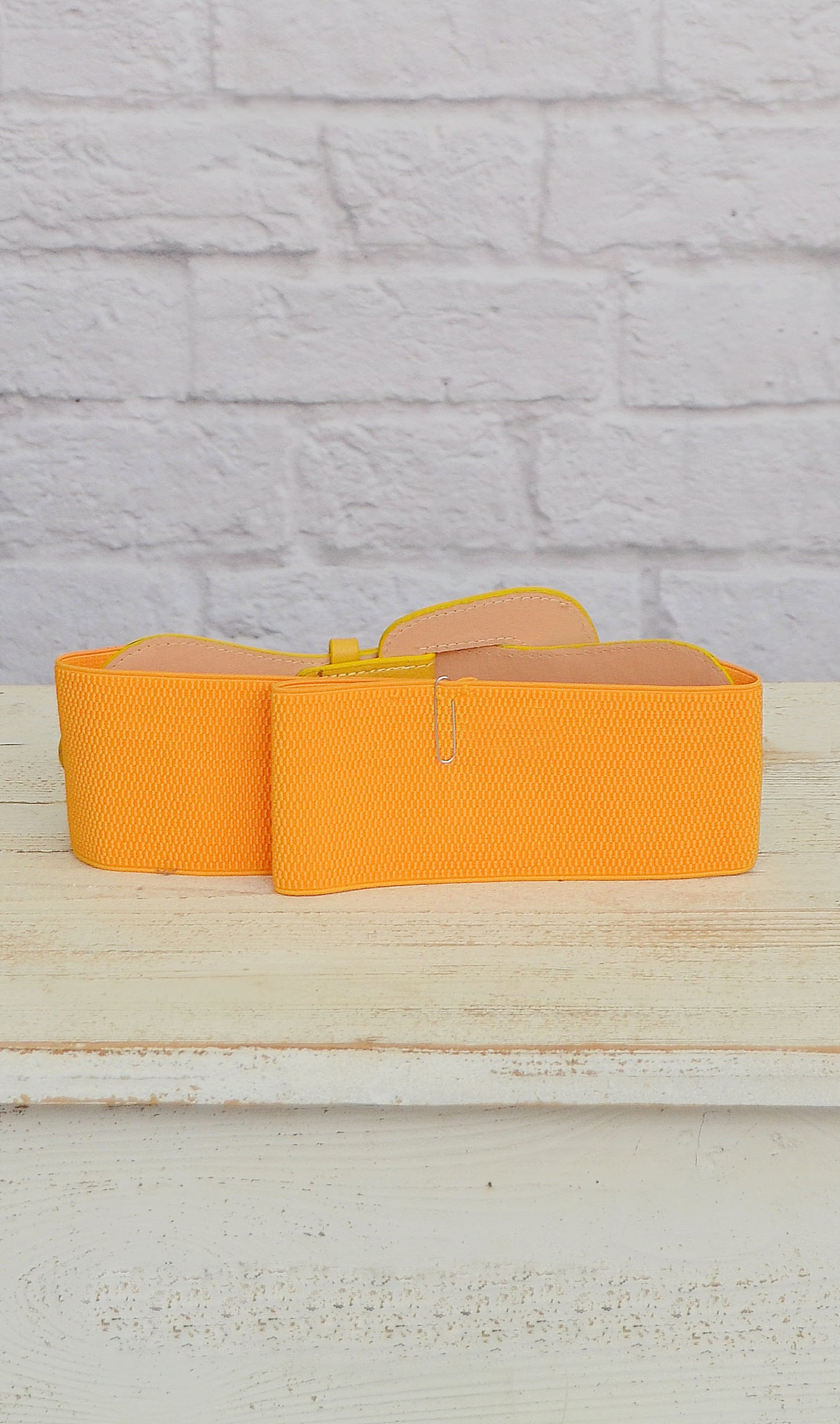 Women's Bright Yellow Elastic Fashion Belt