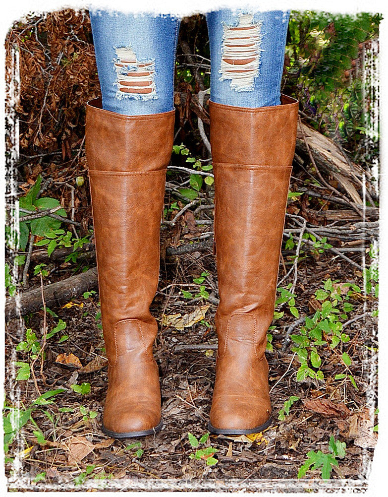 Women's Cognac Rider Boots 