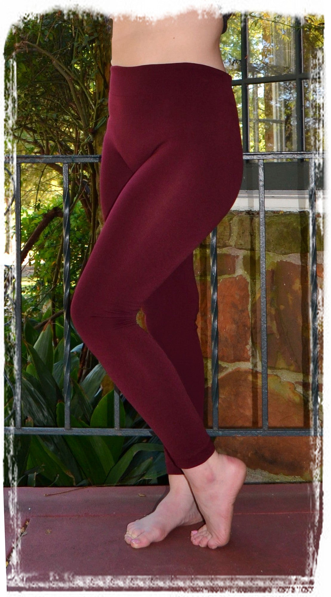 These Ain't Your Walmart Fleece Leggings- Maroon