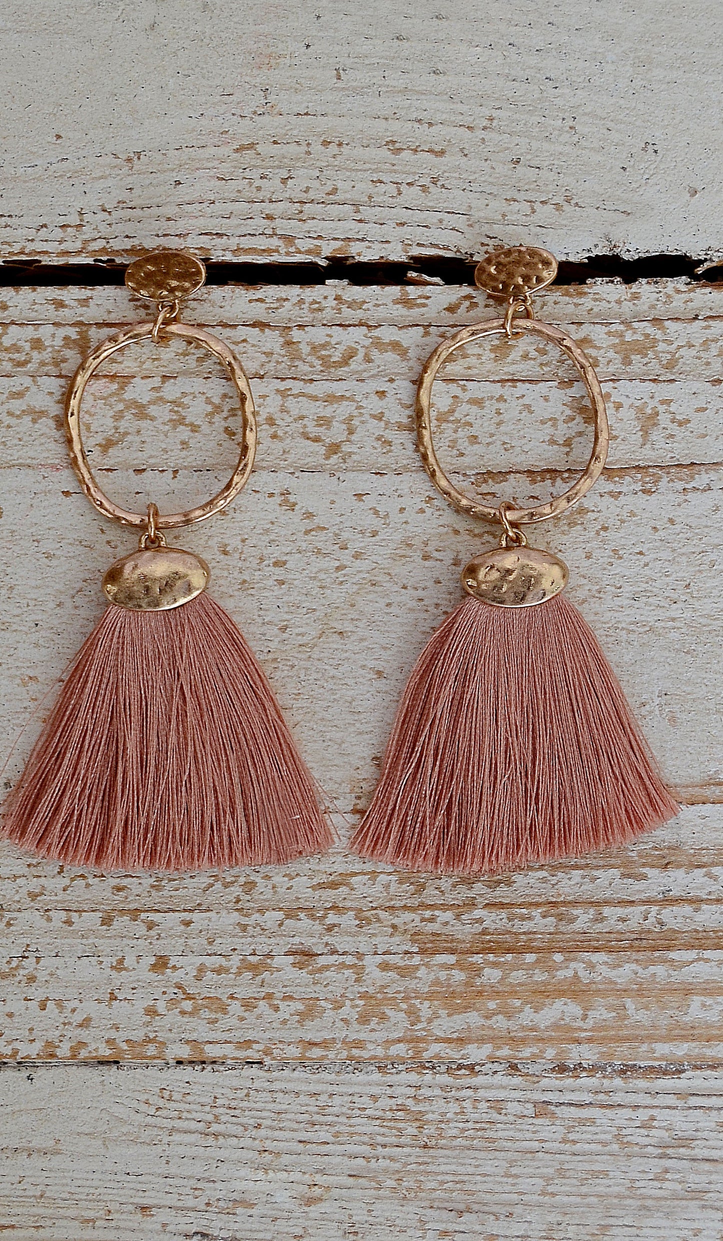 Women's Rose Gold Fringe Tassel Earrings