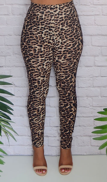 Women's Soft Leopard Leggings Sizes 0-12