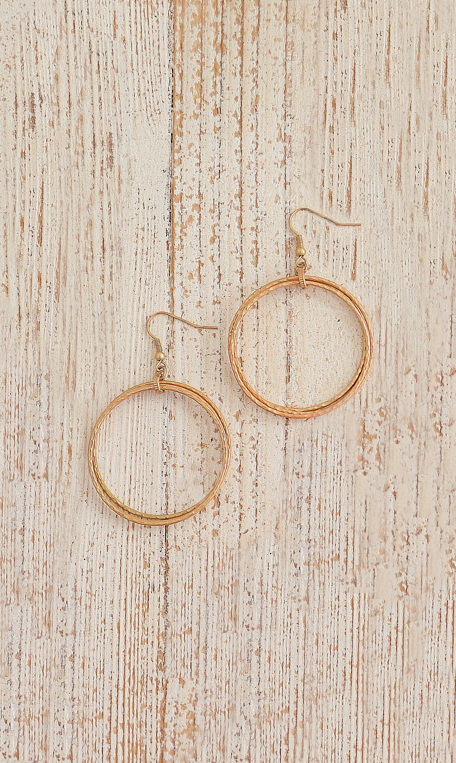 Women's Yellow Gold Hoop Fashion Earrings