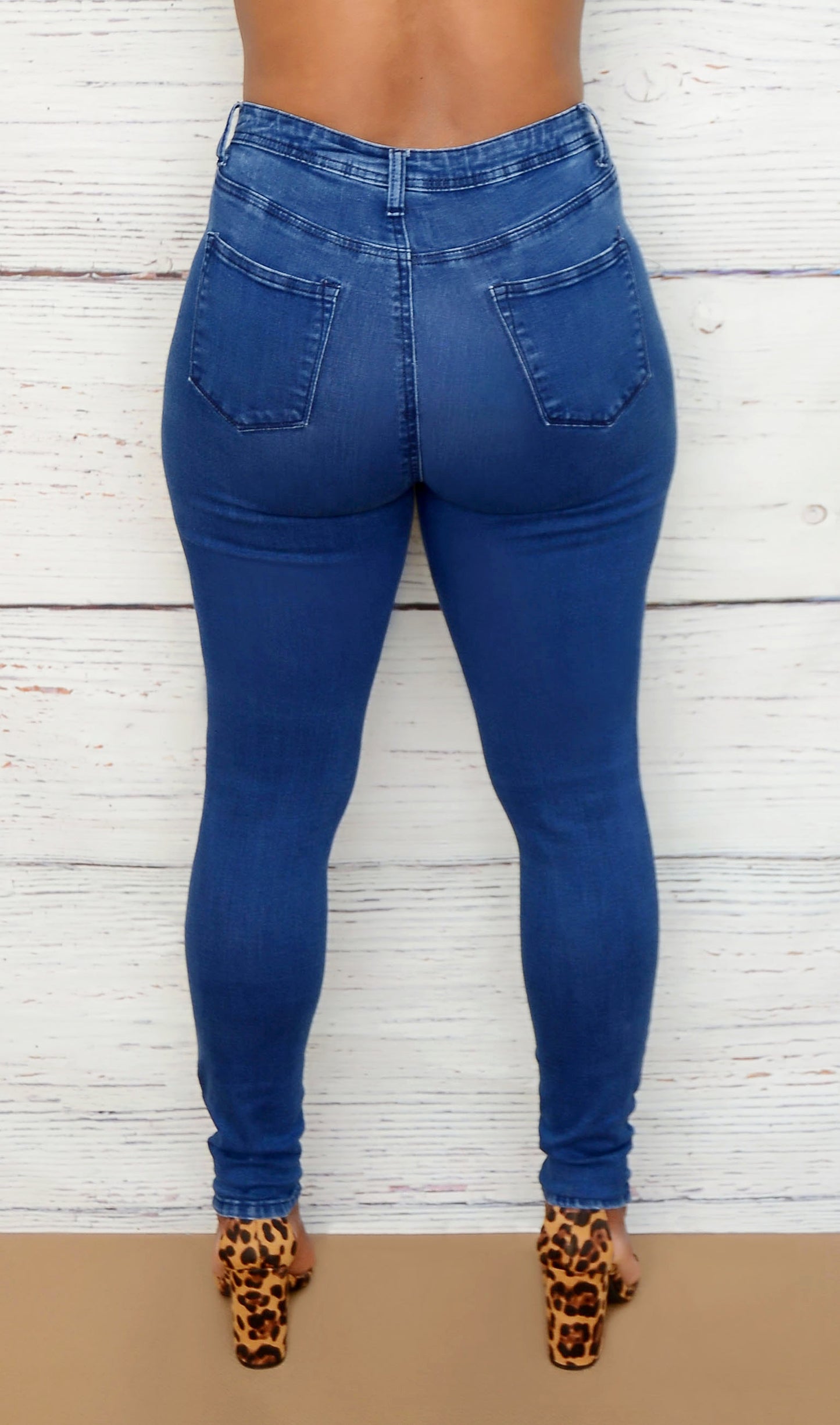 Women's Stretchy Dark Wash High Waist Skinny Jeans Small-2XL